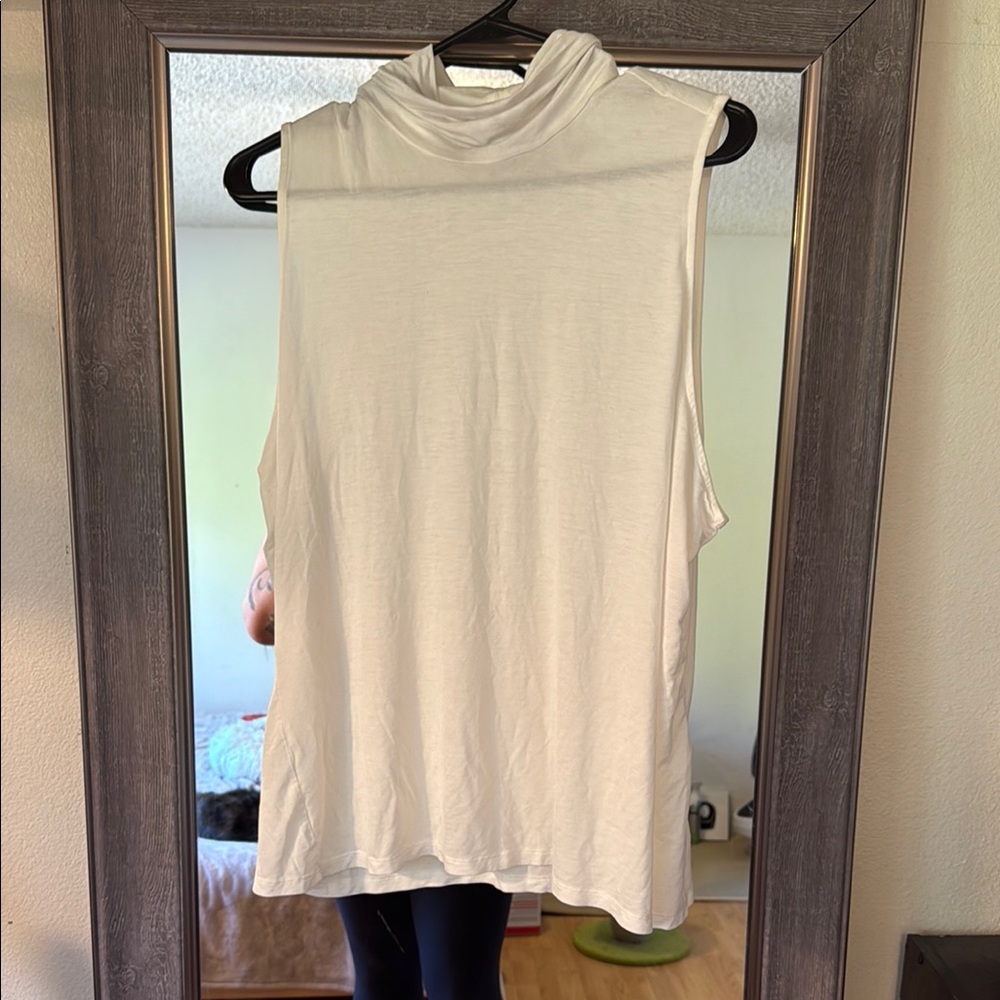 H&M Cream High Collar Tank Top